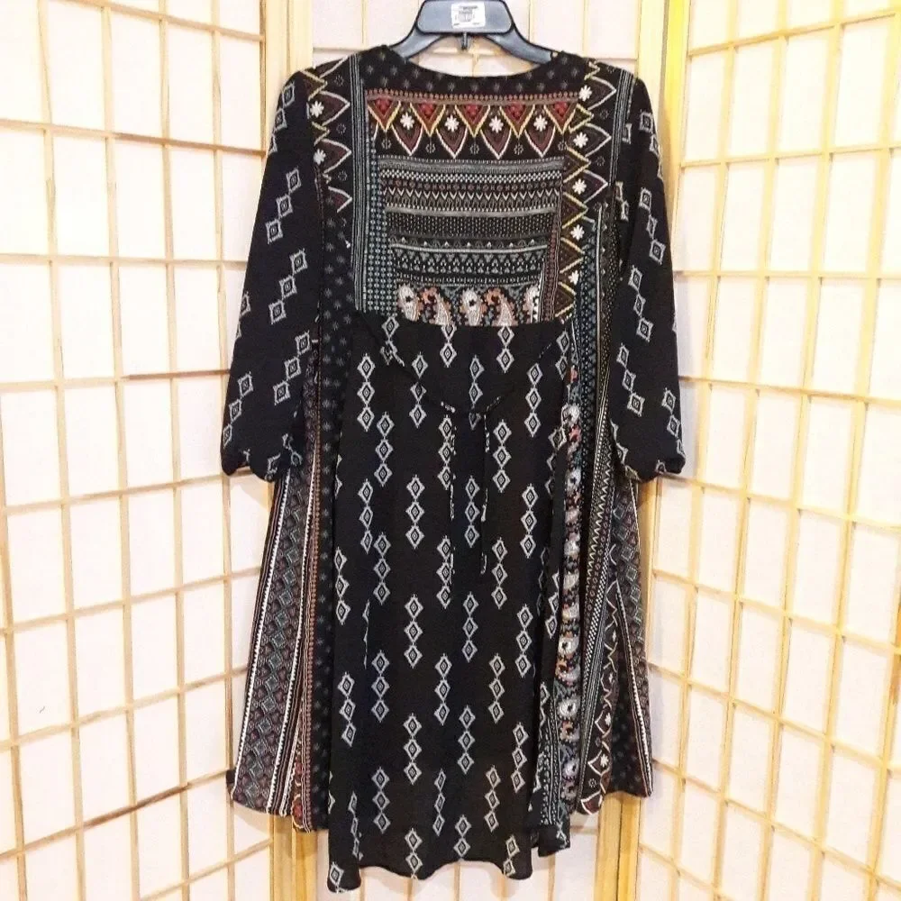 NWT Sami & Jo Hi Low Tie Back Boho Hippie Dress S
